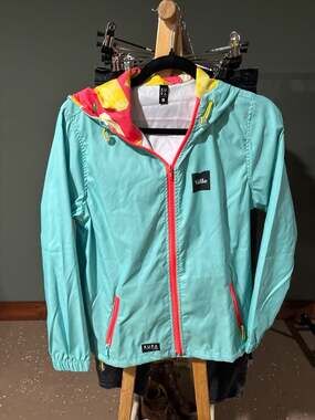 KUPA x del Valle Fruit Print Hooded Windbreaker Jacket Size S